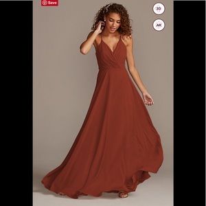 David’s Bridal Cinnamon Bridesmaid Dress
